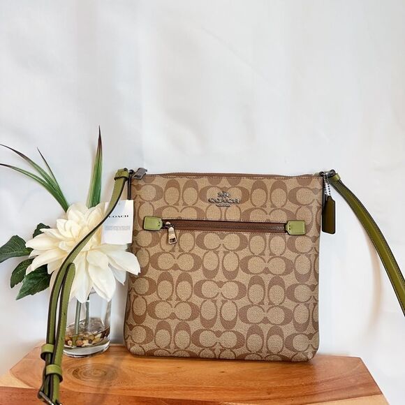 NWT Coach Rowan File Crossbody Bag In Signature Canvas‎ - Picture 2 of 8